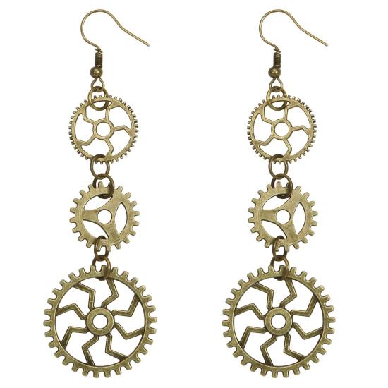 Par Pendientes Rueda Steampunk Par Pendientes Rueda Steampunk