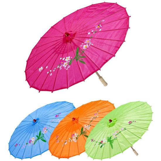 Parasol Oriental en Seda 76 cms Parasol Oriental en Seda 76 cms