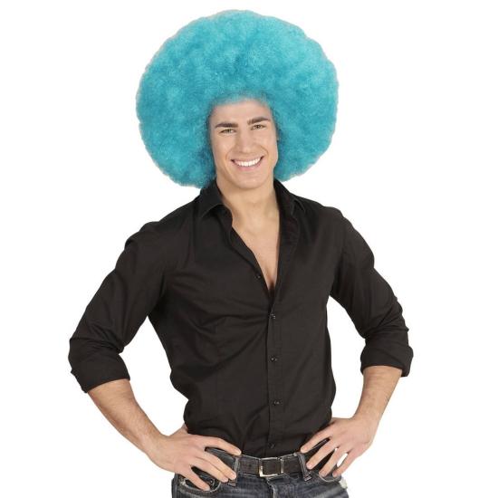 Peluca Afro Sobredimensionada color Azul . Peluca Afro Sobredimensionada color Azul .