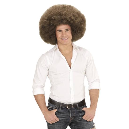 Peluca Afro Sobredimensionada Castaña Peluca Afro Sobredimensionada Castaña