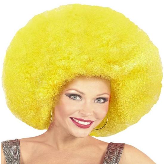 Peluca Afro Sobredimensionada color Amarillo Peluca Afro Sobredimensionada color Amarillo