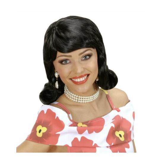Peluca Años 50 Negra. Peluca Años 50 Negra.