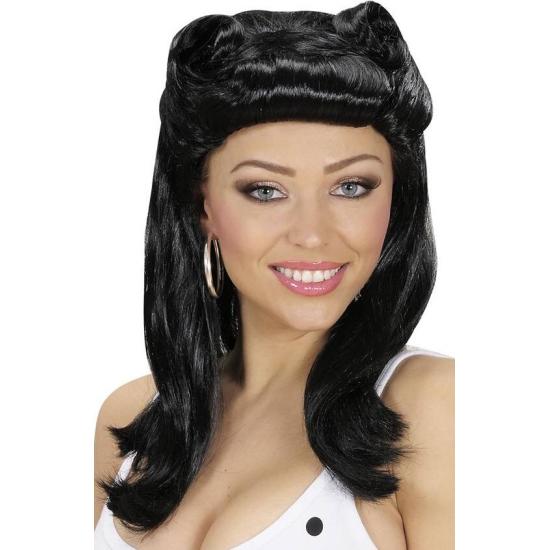 Peluca Años 50 Pin Up color Morena . Peluca Años 50 Pin Up color Morena .