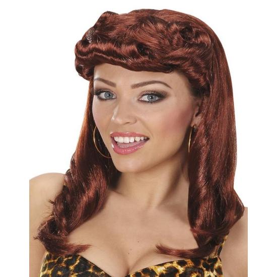 Peluca Años 50 Pin Up Girl color Castaña Peluca Años 50 Pin Up Girl color Castaña