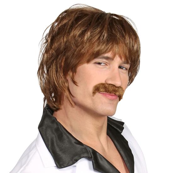 Peluca años 60 con bigote – Estilo retro para disfraces originales | Widmann Peluca años 60 con bigote – Estilo retro para disfraces originales | Widmann