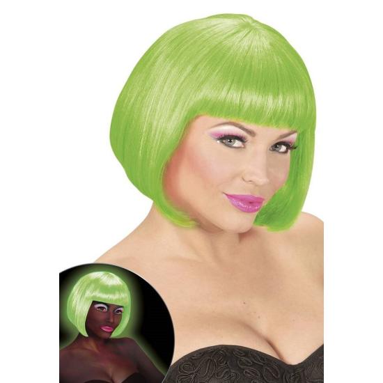 Peluca Cabaret Verde Fluorescente Peluca Cabaret Verde Fluorescente