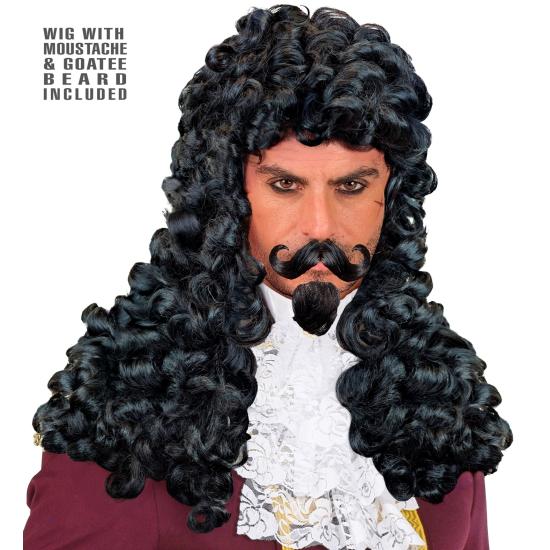 Peluca capitán Garfio con perilla y bigote Peluca capitán Garfio con perilla y bigote