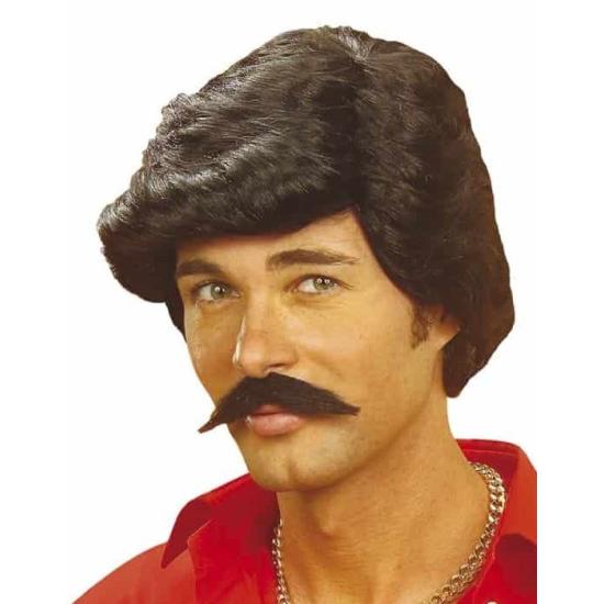 Peluca Casanova Negra con Bigote .. Peluca Casanova Negra con Bigote ..