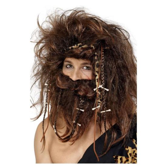 Peluca Cavernícola Lujo para Adulto Peluca Cavernícola Lujo para Adulto