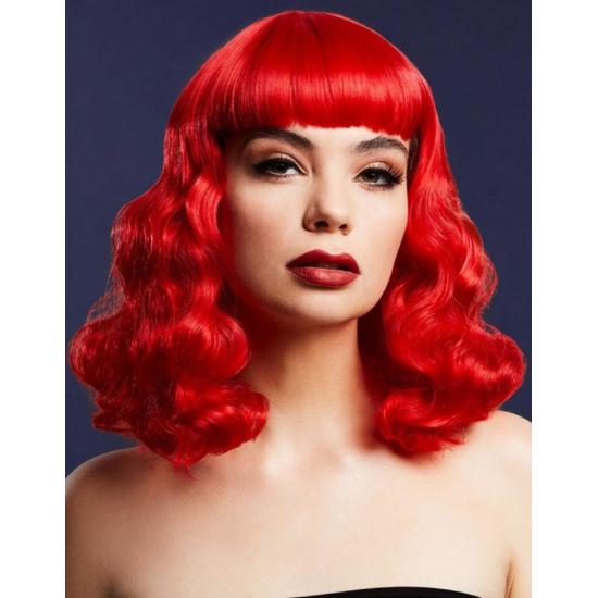 Peluca con flequillo corto Fever Bettie, Rojo Peluca con flequillo corto Fever Bettie, Rojo