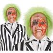 Peluca de Beetlejuice, con cabeza calva de látex Peluca de Beetlejuice, con cabeza calva de látex
