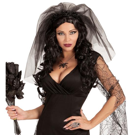 Diadema Velo Viuda Negra – Tocado con Rosas Negras para Halloween y Carnaval Diadema Velo Viuda Negra – Tocado con Rosas Negras para Halloween y Carnaval
