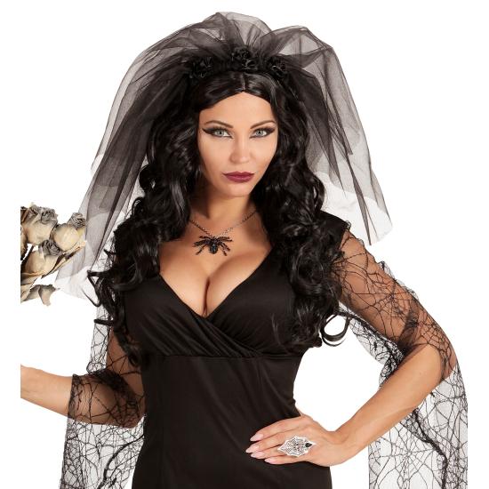 Diadema Velo Viuda Negra – Tocado con Rosas Negras para Halloween y Carnaval Diadema Velo Viuda Negra – Tocado con Rosas Negras para Halloween y Carnaval