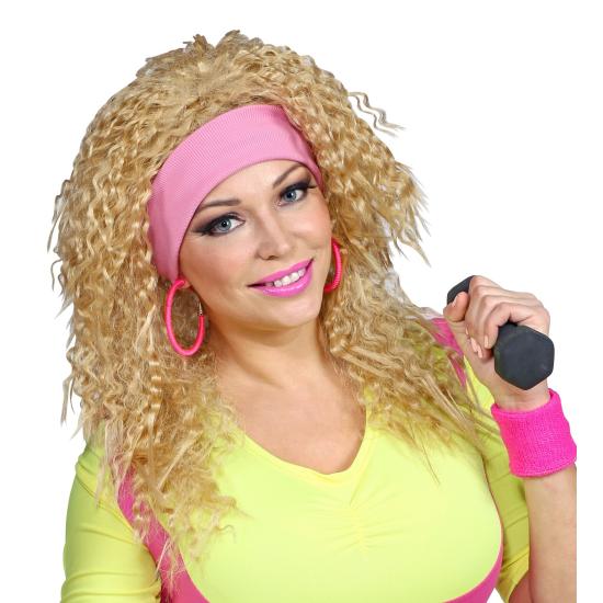 Peluca de los 80 Cinta en la cabeza Rubia Peluca de los 80 Cinta en la cabeza Rubia