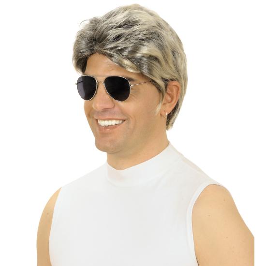 Peluca disfraz de los 80 George Michael. Peluca disfraz de los 80 George Michael.