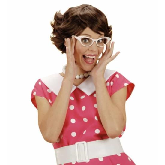 Peluca Años 50 Mujer Castaña Corta Peluca Años 50 Mujer Castaña Corta