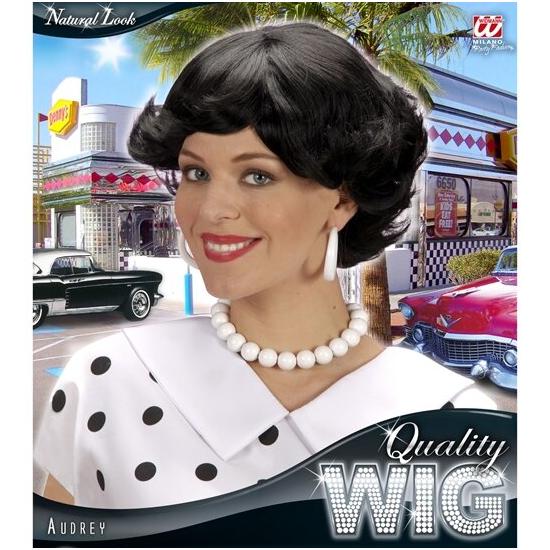 Peluca Años 50 Morena Corta mujer Peluca Años 50 Morena Corta mujer