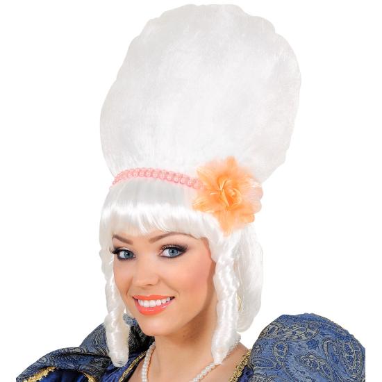 Peluca de Marquesa con perlas blancas. Peluca de Marquesa con perlas blancas.