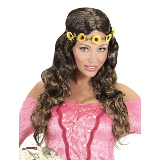 Peluca de Medieval o Hippie Castaña Peluca de Medieval o Hippie Castaña