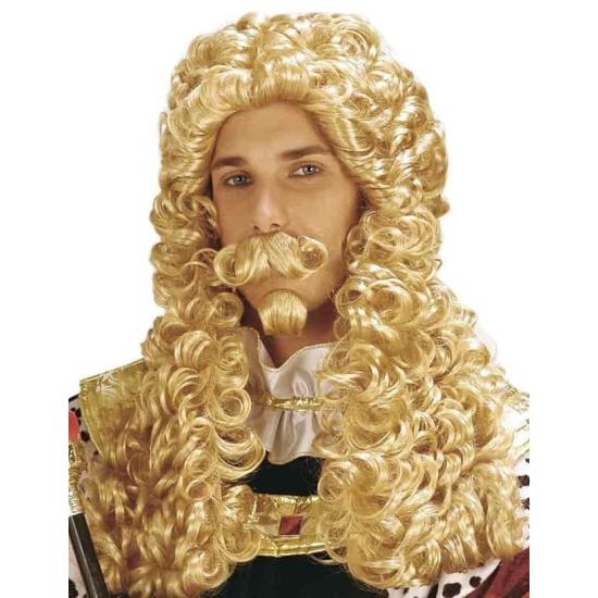 Peluca de Época Rubia con Bigote y Perilla .. Peluca de Época Rubia con Bigote y Perilla ..