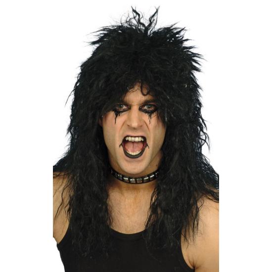 Peluca de Rockero Negra para Adulto Peluca de Rockero Negra para Adulto