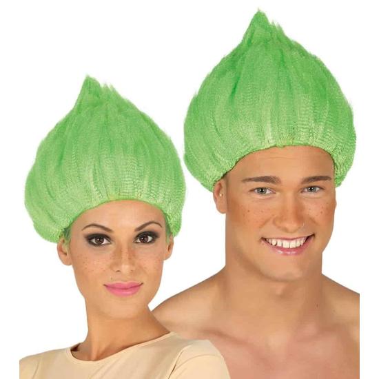 Peluca de troll Verde. Peluca de troll Verde.