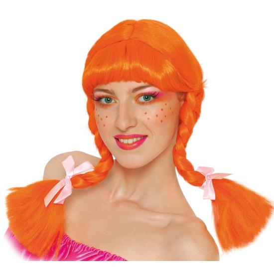 Peluca disfraces Coletas Naranjas Peluca disfraces Coletas Naranjas
