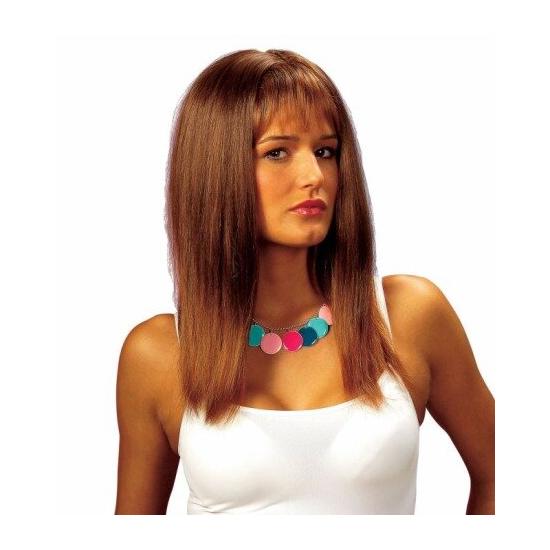 Peluca disfraz Castaña Atractiva Peluca disfraz Castaña Atractiva