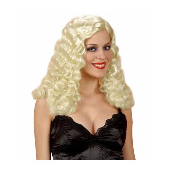 Peluca disfraz larga rubia ondulada Peluca disfraz larga rubia ondulada