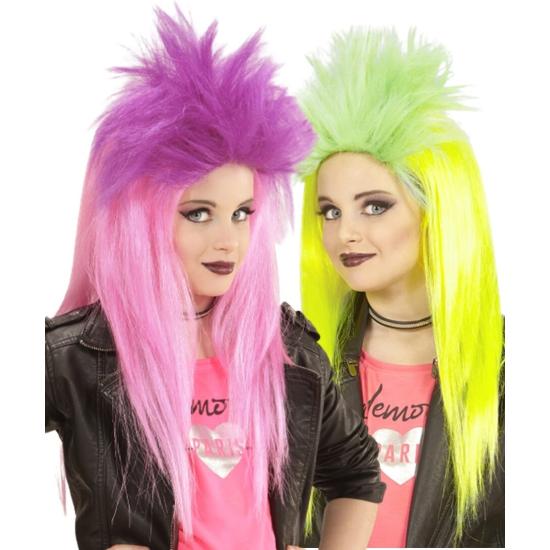 Peluca disfraz Punky Fluorescente Peluca disfraz Punky Fluorescente