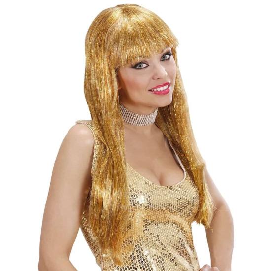 Peluca Dorada Glamour con Purpurina. Peluca Dorada Glamour con Purpurina.