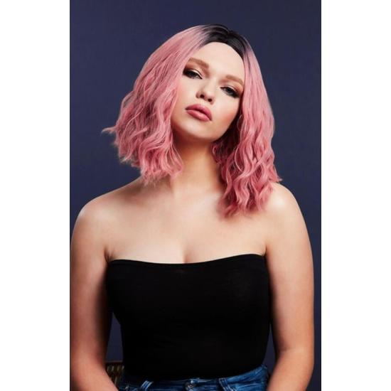 Peluca Fever Cara, mezcla de dos tonos, Rosa ceniza Peluca Fever Cara, mezcla de dos tonos, Rosa ceniza