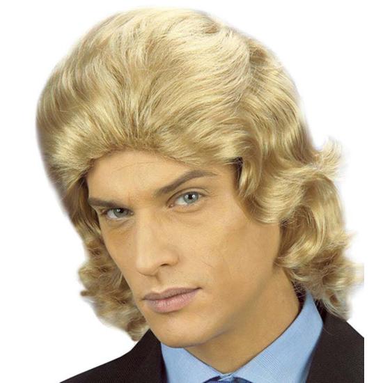 Peluca hombre años 70 rubia ^ Peluca hombre años 70 rubia ^