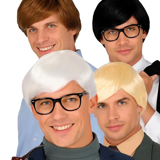 Peluca Hombre Retro Estilo Intelectual – 4 Colores Disponibles Peluca Hombre Retro Estilo Intelectual – 4 Colores Disponibles