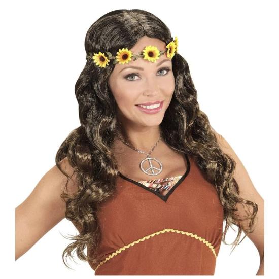 Peluca de Medieval o Hippie Castaña Peluca de Medieval o Hippie Castaña