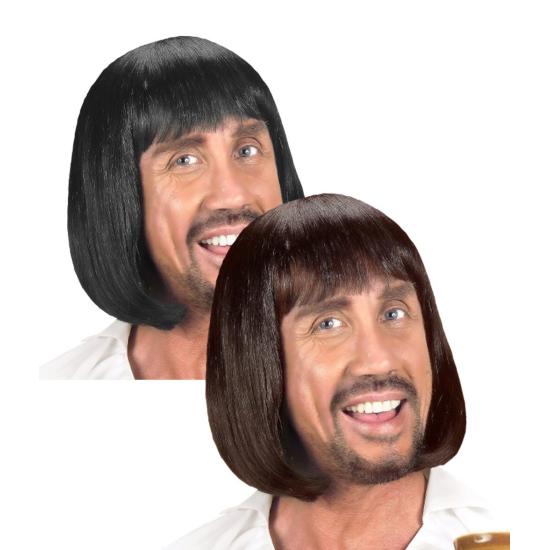 Peluca Medieval Hombre castaña o negra Peluca Medieval Hombre castaña o negra