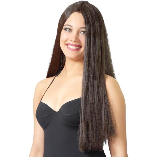 Peluca melena castaña larga Peluca melena castaña larga