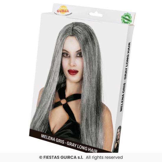 Peluca Melena Gris Larga: cambia de look en segundos Peluca Melena Gris Larga: cambia de look en segundos