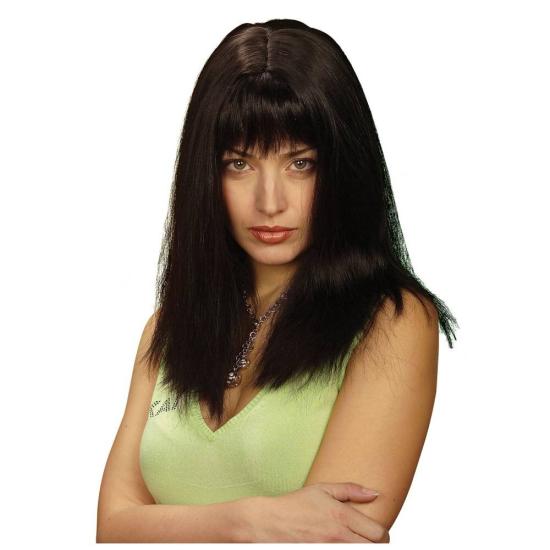 Peluca morena larga diva  . Peluca morena larga diva  .