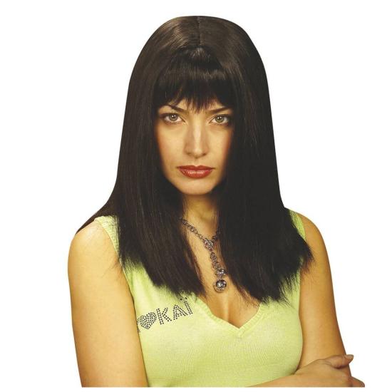 Peluca morena larga diva  . Peluca morena larga diva  .