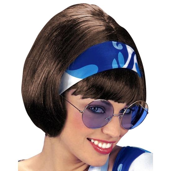 Peluca Mujer años 70 de color Castaña Peluca Mujer años 70 de color Castaña