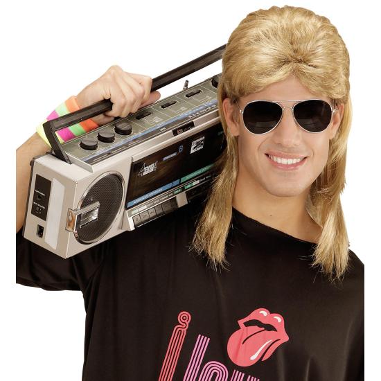 Peluca Mullet Años 80 con Gafas de sol Peluca Mullet Años 80 con Gafas de sol