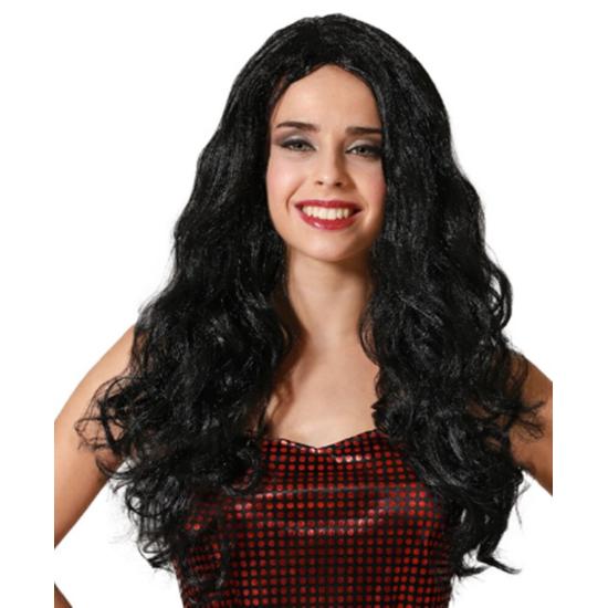 Peluca Ondulada Personajes Negra Peluca Ondulada Personajes Negra