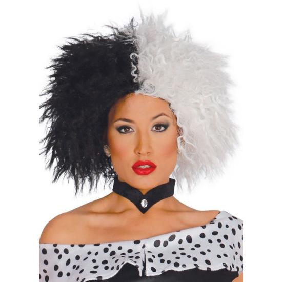 Peluca para disfraces de Cruella de Vill 101 Dálmatas Peluca para disfraces de Cruella de Vill 101 Dálmatas
