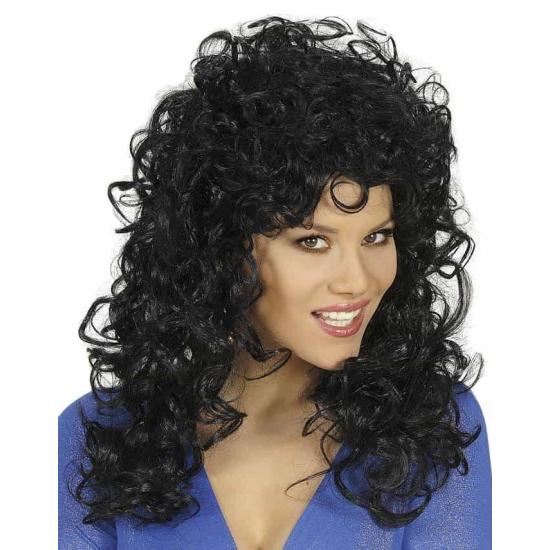 Peluca para disfraz Atractiva Negra. Peluca para disfraz Atractiva Negra.