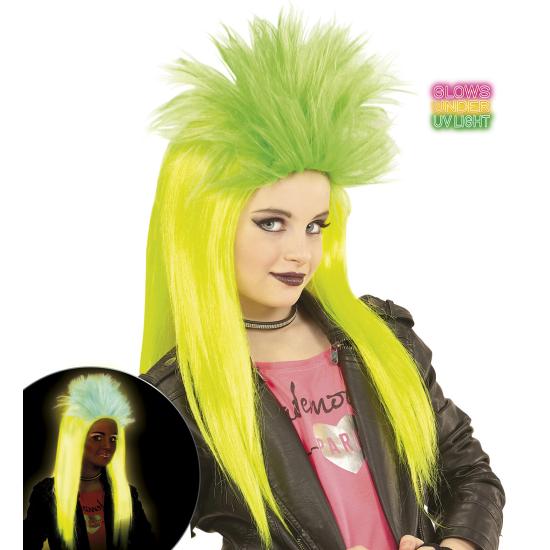 Peluca disfraz Punky Fluorescente Peluca disfraz Punky Fluorescente