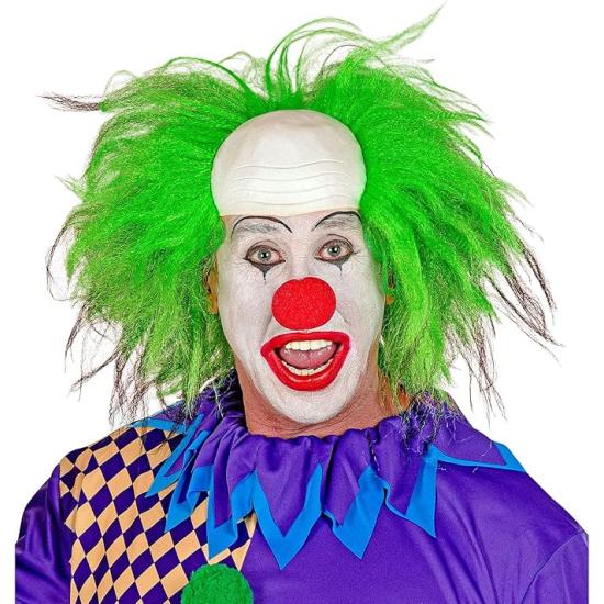 Peluca Payaso Calvo con Pelo Verde - Disfraz de Circo y Payaso de Terror Peluca Payaso Calvo con Pelo Verde - Disfraz de Circo y Payaso de Terror
