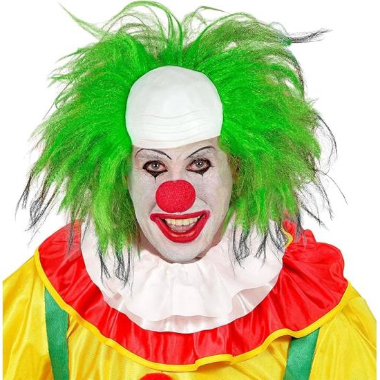 Peluca Payaso Calvo con Pelo Verde - Disfraz de Circo y Payaso de Terror Peluca Payaso Calvo con Pelo Verde - Disfraz de Circo y Payaso de Terror
