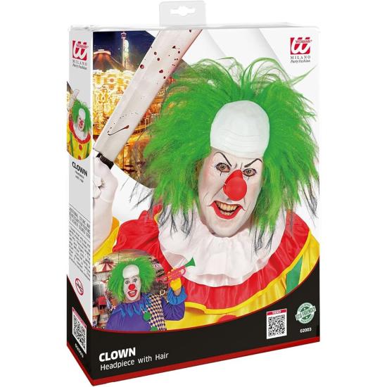 Peluca Payaso Calvo con Pelo Verde - Disfraz de Circo y Payaso de Terror Peluca Payaso Calvo con Pelo Verde - Disfraz de Circo y Payaso de Terror