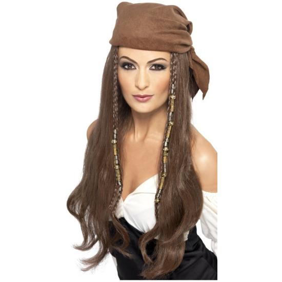 Peluca Pirata Marrón para Adulta Peluca Pirata Marrón para Adulta